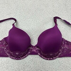 Wacoal Bra 34DD Underwire 853347 Standard Contour Underwire Bra Lace Trim